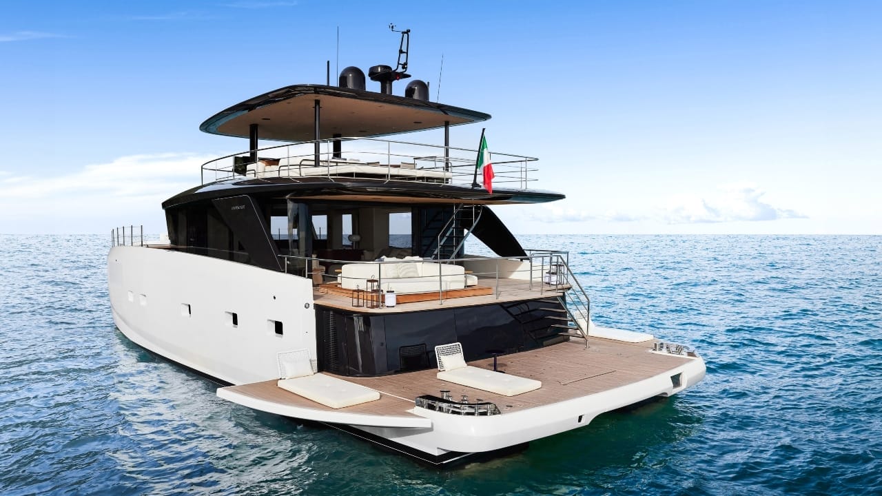 The BGM75 boasts expansive deck space and a seamless connection to the open sea.