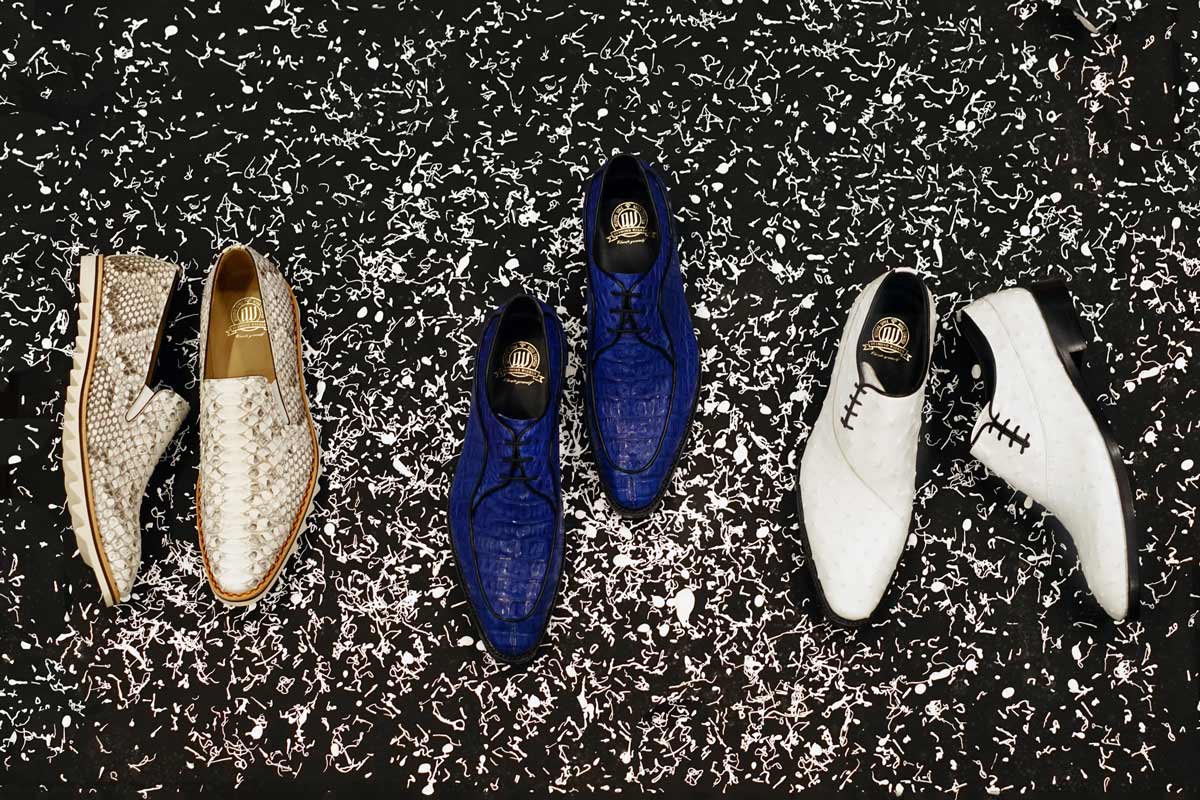 Bespoke shoes in exotic leathers from Diamond Walker