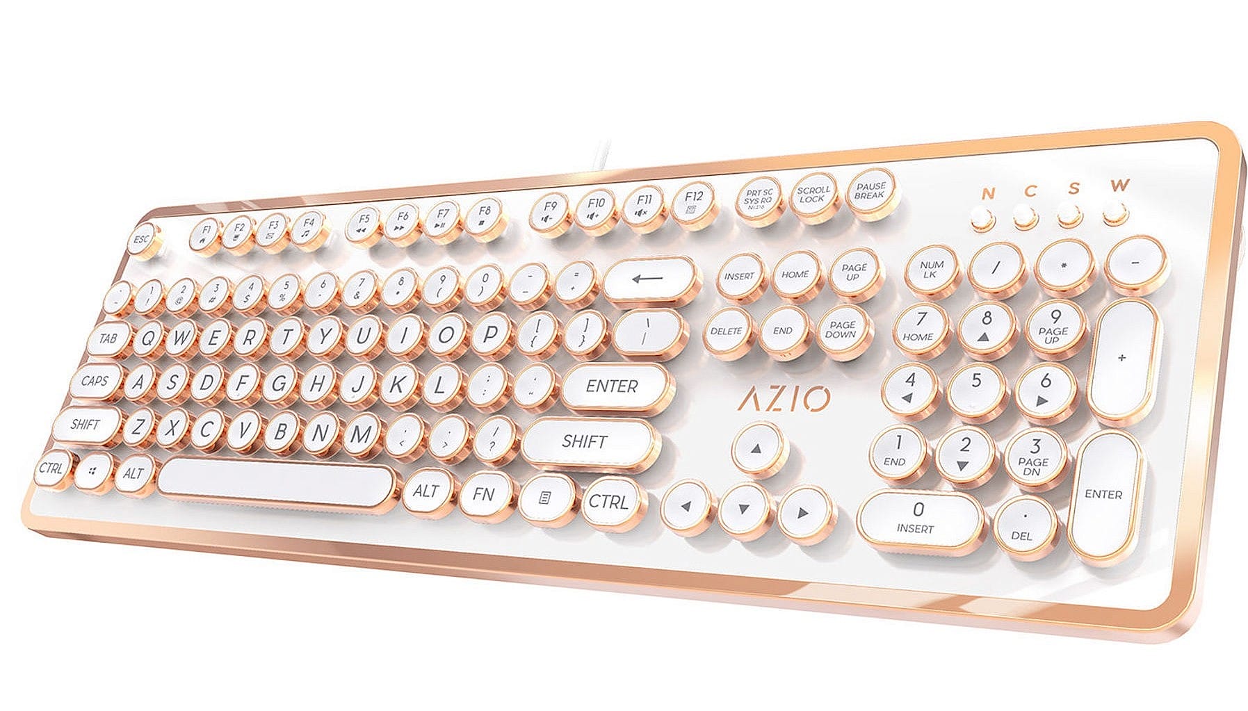 This Azio Retro Classic keyboard is one sharp accessory This Azio Retro Classic keyboard is one sharp accessory