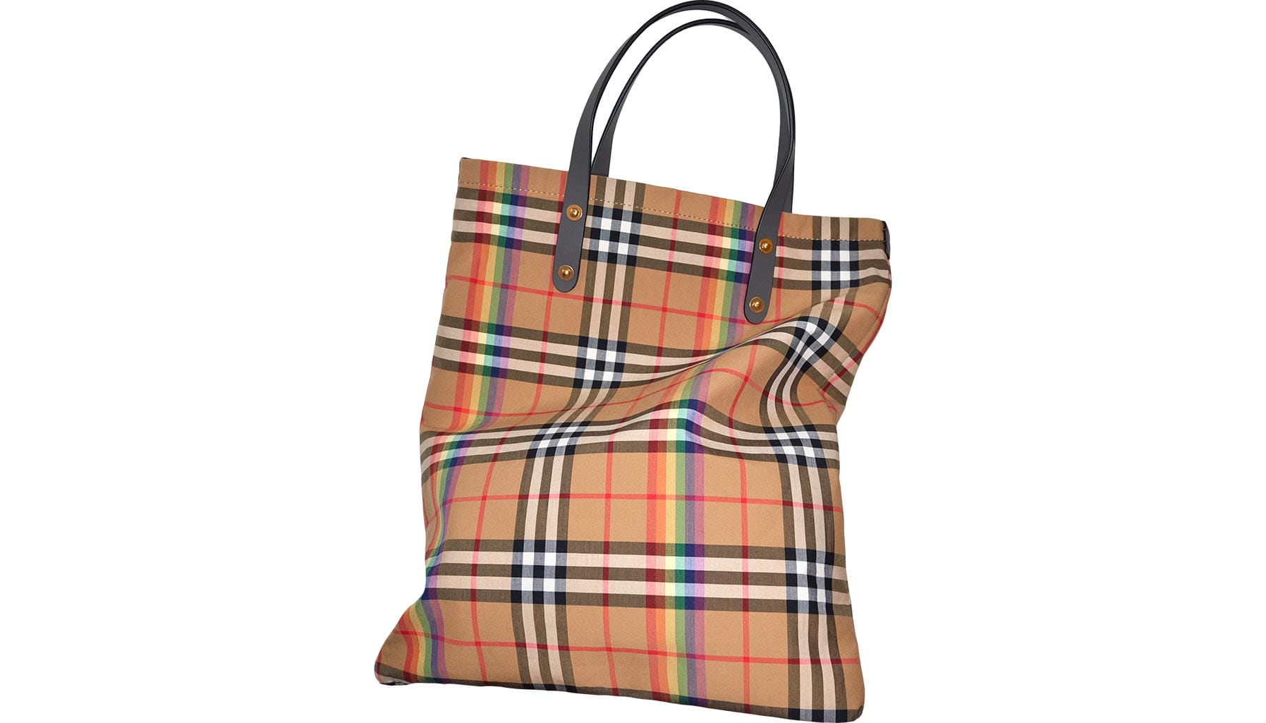 Burberry, Large Rainbow Vintage Check Shopper