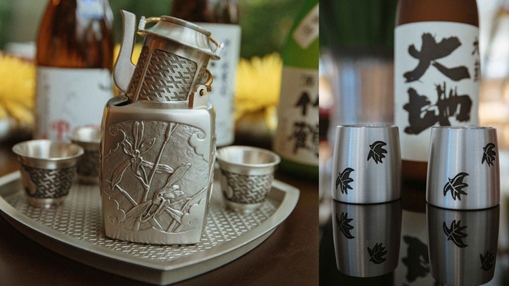 食器  SELANGOR Shuraku Sake Set Amazon.co.jp: Royal Selangor Hand Finished Shuraku