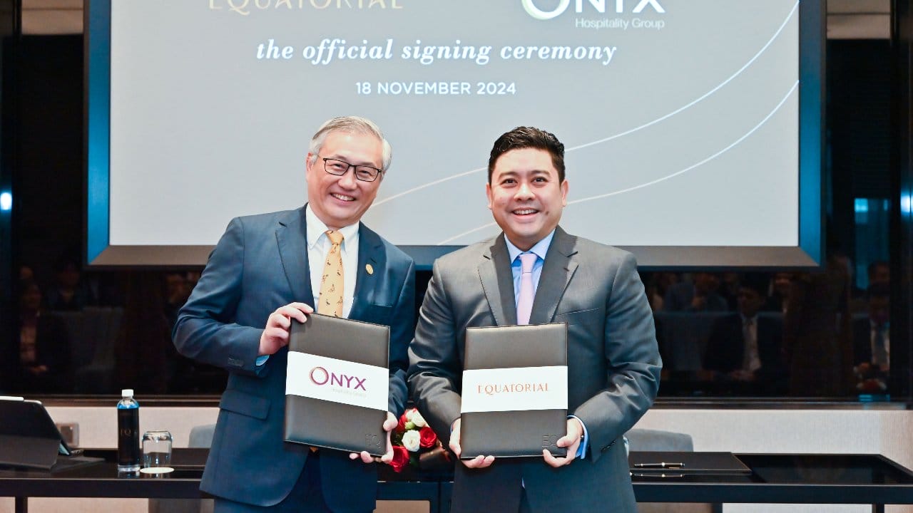 Yuthachai Charanachitta, CEO of ONYX Hospitality Group and Donald Lim, CEO of The Equatorial Group