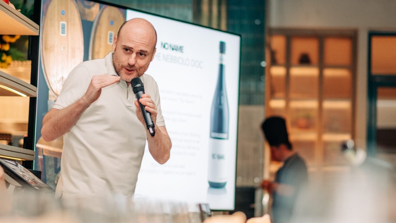 Giovanni Oliva, founder & managing director, Ethica Wines, Asia Pacific, expounding on the excellence of Borgogno wines.